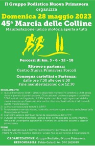 45^ marcia delle colline Forcoli, 28 maggio